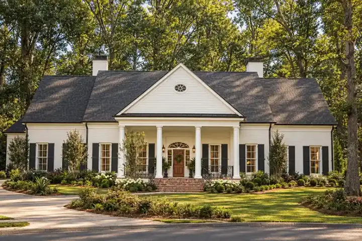 Southern house plans 56-124 - front exterior, 4,378 sq ft, 3 bed, 3 bath house plans | Monster House Plans