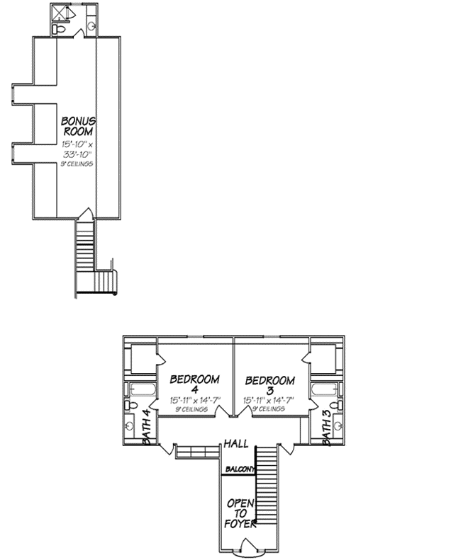 Upper/Second Floor Plan: 56-124