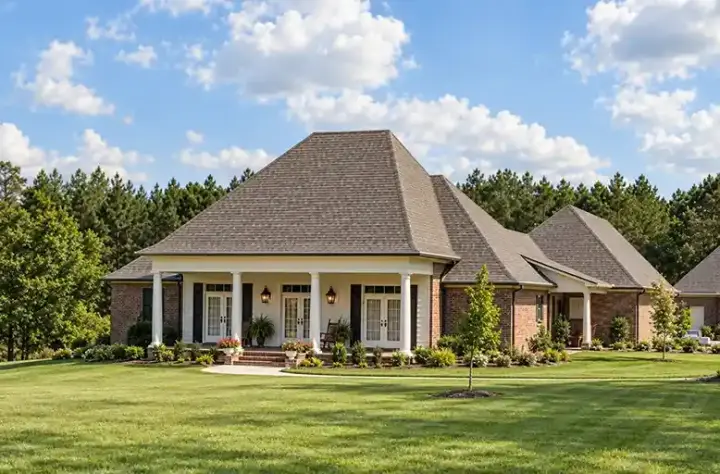 Southern house plans 56-129 - front exterior, 3,243 sq ft, 3 bed, 3 bath house plans | Monster House Plans