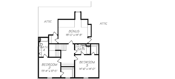 Upper/Second Floor Plan: 56-130