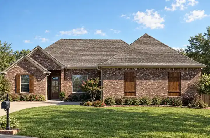 Traditional house plans 56-132 - front exterior, 2,014 sq ft, 3 bed, 2 bath house plans | Monster House Plans