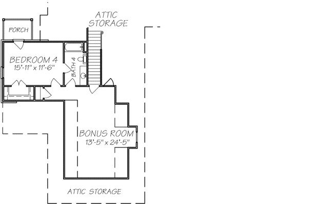 Upper/Second Floor Plan: 56-133