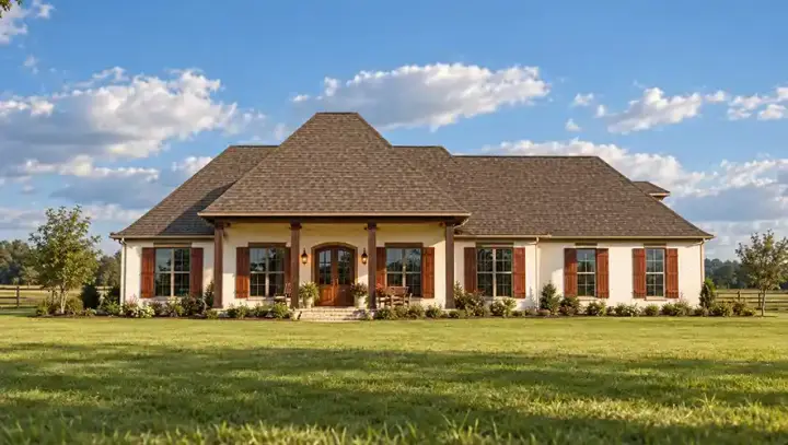 Southern house plans 56-154 - front exterior, 3,334 sq ft, 4 bed, 3 bath house plans | Monster House Plans