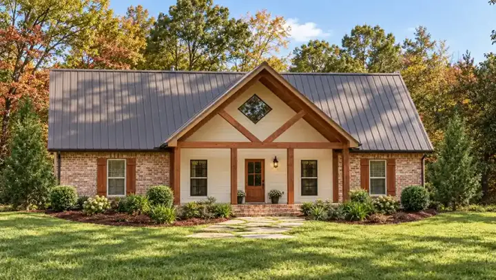 Traditional house plans 56-155 - front exterior, 1,784 sq ft, 1 bed, 2 bath house plans | Monster House Plans