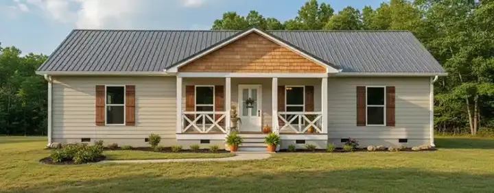 Country house plans 56-156 - front exterior, 1,456 sq ft, 2 bed, 2 bath house plans | Monster House Plans