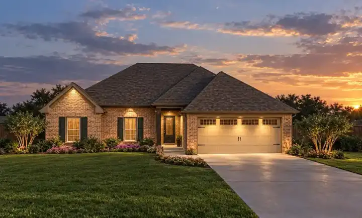 Traditional house plans 56-163 - front exterior, 1,605 sq ft, 3 bed, 2 bath house plans | Monster House Plans