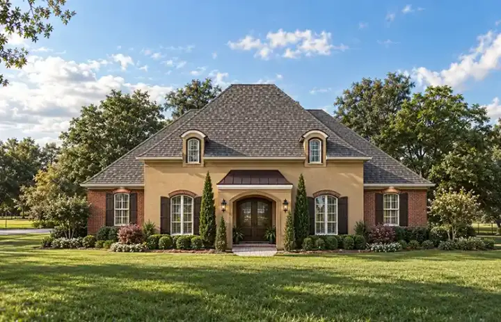 Southern house plans 56-166 - front exterior, 2,663 sq ft, 3 bed, 2 bath house plans | Monster House Plans