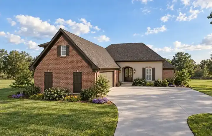 Traditional house plans 56-167 - front exterior, 1,844 sq ft, 3 bed, 2 bath house plans | Monster House Plans