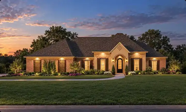 Traditional house plans 56-171 - front exterior, 2,340 sq ft, 3 bed, 2 bath house plans | Monster House Plans