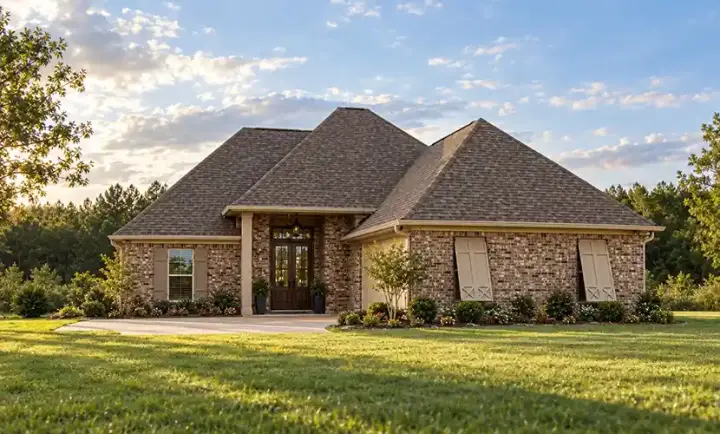 Traditional house plans 56-172 - front exterior, 2,007 sq ft, 3 bed, 2 bath house plans | Monster House Plans