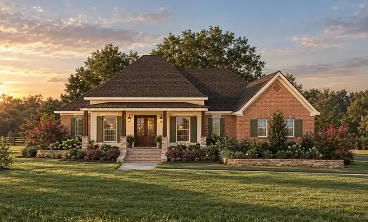 Southern house plans 56-174 - front exterior, 2,825 sq ft, 4 bed, 3 bath house plans | Monster House Plans