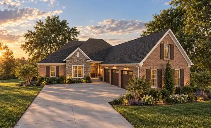 Traditional house plans 56-181 - front exterior, 2,887 sq ft, 4 bed, 3 bath house plans | Monster House Plans