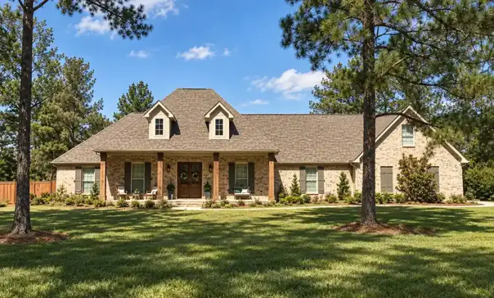 Southern house plans 56-188 - front exterior, 2,535 sq ft, 4 bed, 2 bath house plans | Monster House Plans