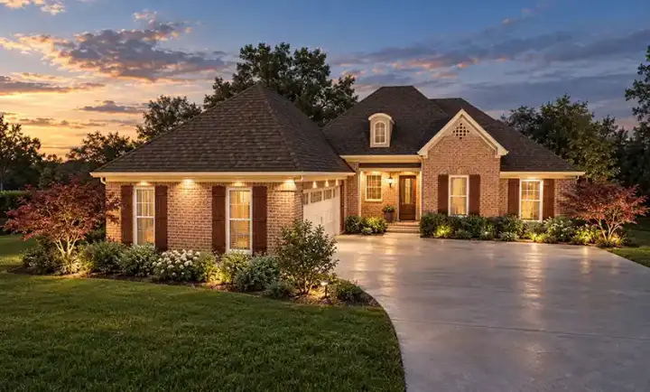 Traditional house plans 56-191 - front exterior, 2,031 sq ft, 4 bed, 2 bath house plans | Monster House Plans