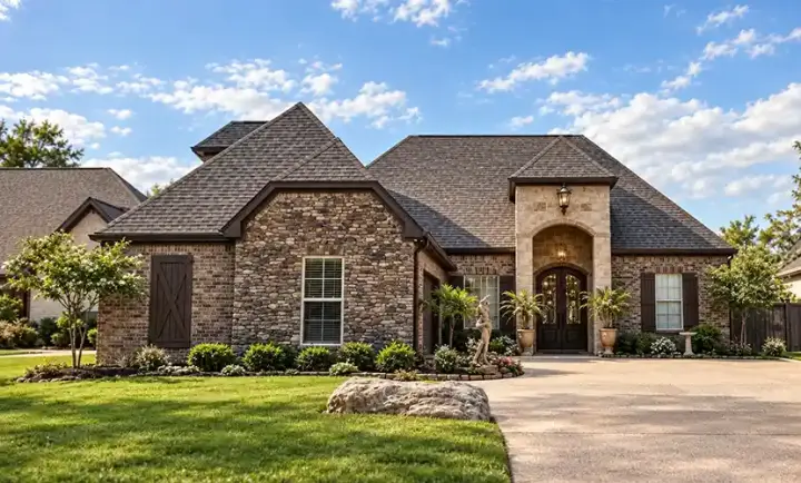 European house plans 56-208 - front exterior, 1,699 sq ft, 3 bed, 2 bath house plans | Monster House Plans