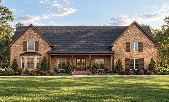 Traditional house plans 56-220 - front exterior, 3,436 sq ft, 4 bed, 5 bath house plans | Monster House Plans
