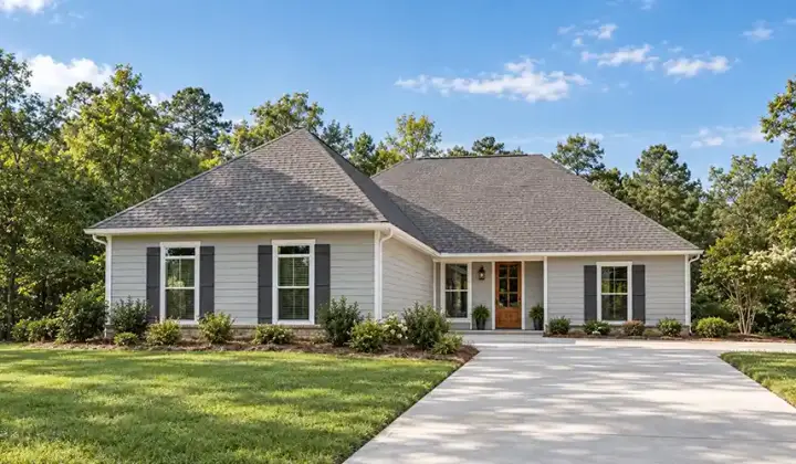 Traditional house plans 56-231 - front exterior, 1,581 sq ft, 3 bed, 2 bath house plans | Monster House Plans