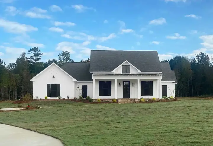 Modern Farmhouse house plans 56-245 - front exterior, 2,605 sq ft, 4 bed, 3 bath house plans | Monster House Plans