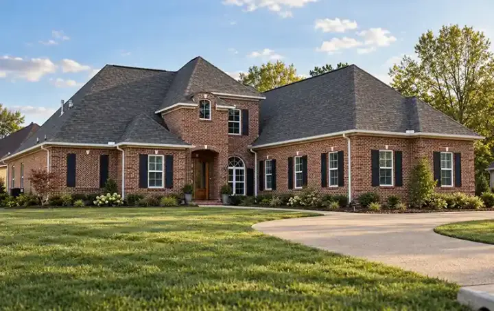 European house plans 56-264 - front exterior, 3,329 sq ft, 3 bed, 3 bath house plans | Monster House Plans