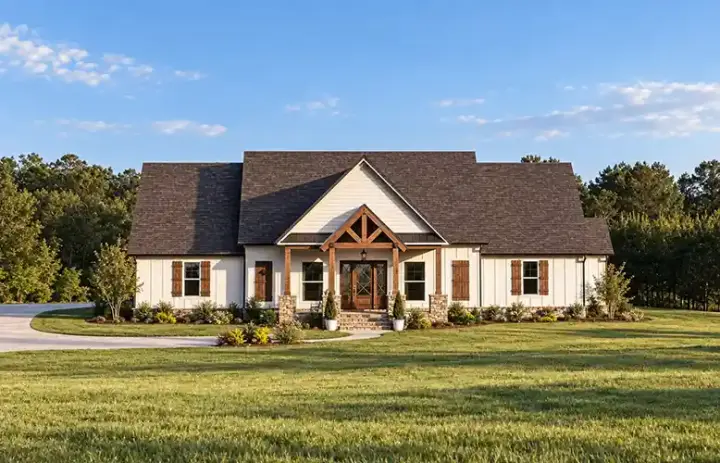Country house plans 56-266 - front exterior, 3,017 sq ft, 4 bed, 3 bath house plans | Monster House Plans