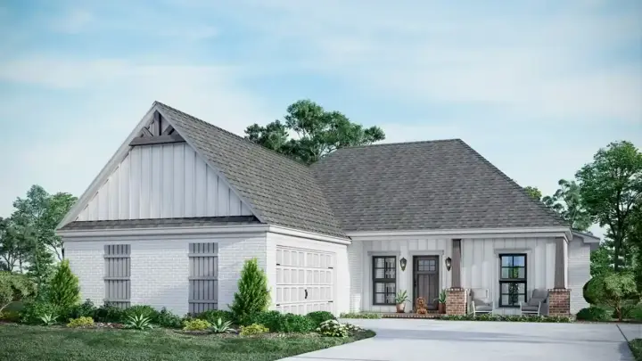 Country house plans 56-271 - front exterior, 1,832 sq ft, 5 bed, 2 bath house plans | Monster House Plans