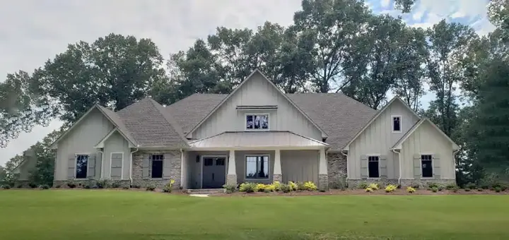 Craftsman house plans 56-276 - front exterior, 3,618 sq ft, 4 bed, 1 bath house plans | Monster House Plans