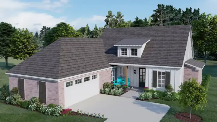 Country house plans 56-277 - front exterior, 1,838 sq ft, 3 bed, 2 bath house plans | Monster House Plans