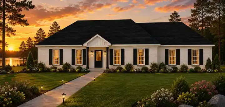 Traditional house plans 56-284 - front exterior, 1,644 sq ft, 2 bed, 2 bath house plans | Monster House Plans