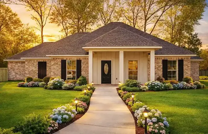 Southern house plans 56-285 - front exterior, 2,120 sq ft, 3 bed, 2 bath house plans | Monster House Plans