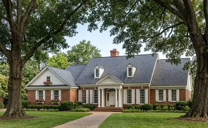 Southern Colonial house plans 57-104 - front exterior, 2,639 sq ft, 3 bed, 2 bath house plans | Monster House Plans