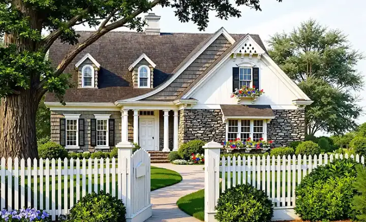 Cottage house plans 57-107 - front exterior, 2,301 sq ft, 5 bed, 3 bath house plans | Monster House Plans