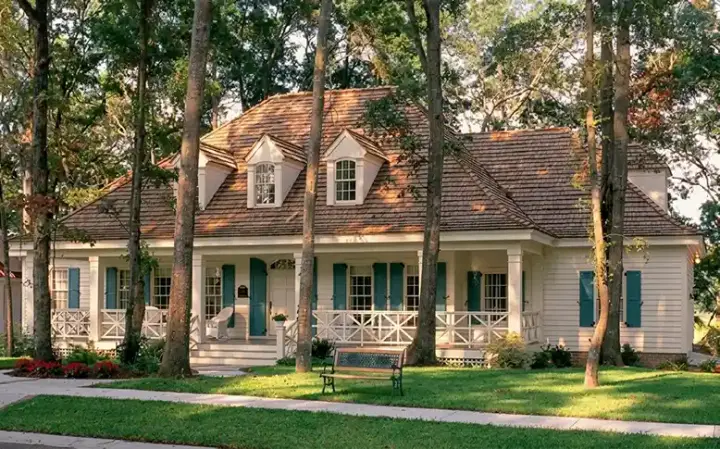 Southern Colonial house plans 57-121 - front exterior, 3,102 sq ft, 4 bed, 3 bath house plans | Monster House Plans