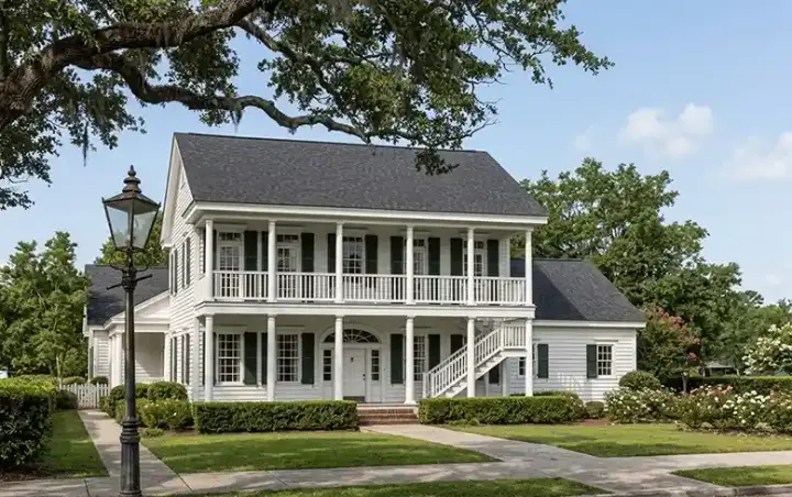 Plantation house plans 57-123 - front exterior, 3,020 sq ft, 4 bed, 4 bath house plans | Monster House Plans