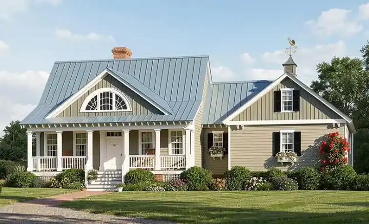 Cape Cod house plans 57-124 - front exterior, 2,533 sq ft, 4 bed, 3 bath house plans | Monster House Plans
