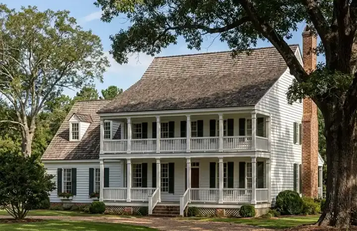 Southern Colonial house plans 57-125 - front exterior, 2,631 sq ft, 4 bed, 3 bath house plans | Monster House Plans