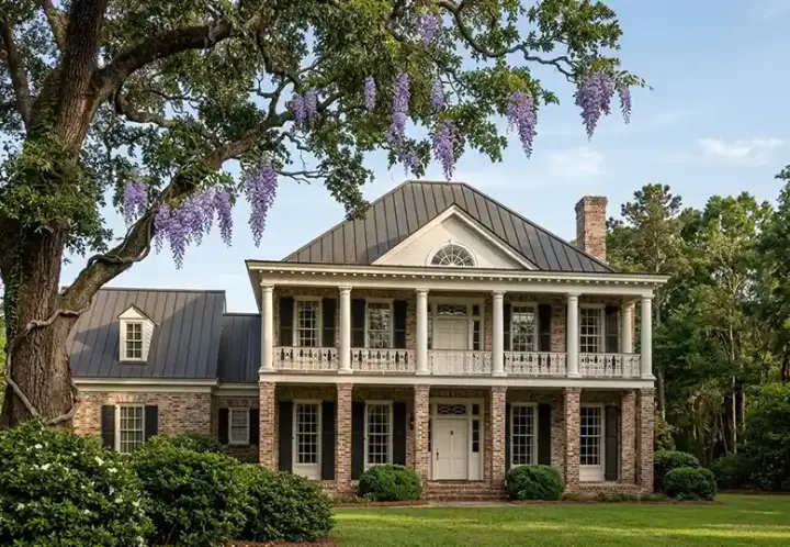 Southern Colonial house plans 57-127 - front exterior, 2,948 sq ft, 3 bed, 2 bath house plans | Monster House Plans