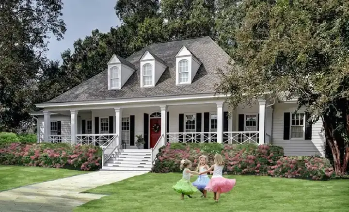 Country house plans 57-145 - front exterior, 2,552 sq ft, 4 bed, 3 bath house plans | Monster House Plans