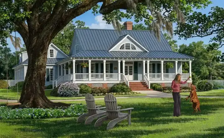 Cape Cod house plans 57-158 - front exterior, 2,556 sq ft, 4 bed, 3 bath house plans | Monster House Plans