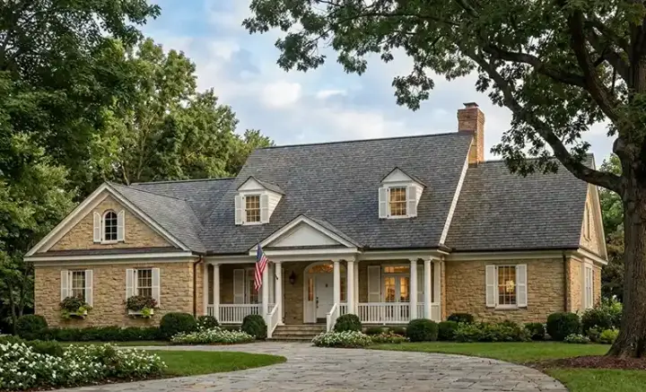 Southern Colonial house plans 57-160 - front exterior, 2,441 sq ft, 3 bed, 2 bath house plans | Monster House Plans