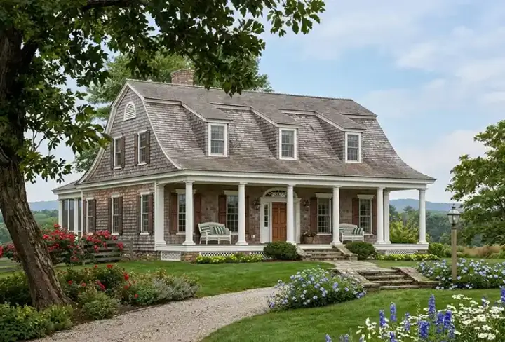 Cape Cod house plans 57-179 - front exterior, 2,941 sq ft, 4 bed, 3 bath house plans | Monster House Plans