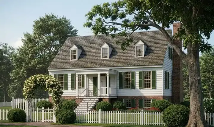 Cape Cod house plans 57-180 - front exterior, 3,072 sq ft, 4 bed, 4 bath house plans | Monster House Plans