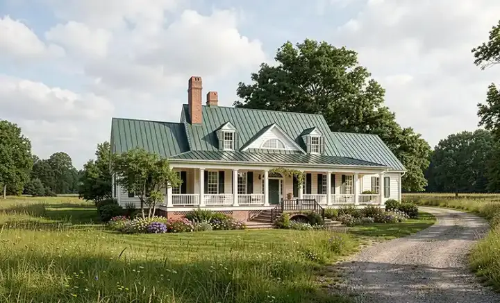 Country house plans 57-184 - front exterior, 4,227 sq ft, 4 bed, 3 bath house plans | Monster House Plans