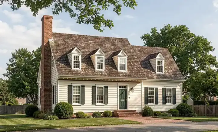 Cape Cod house plans 57-185 - front exterior, 2,485 sq ft, 3 bed, 2 bath house plans | Monster House Plans