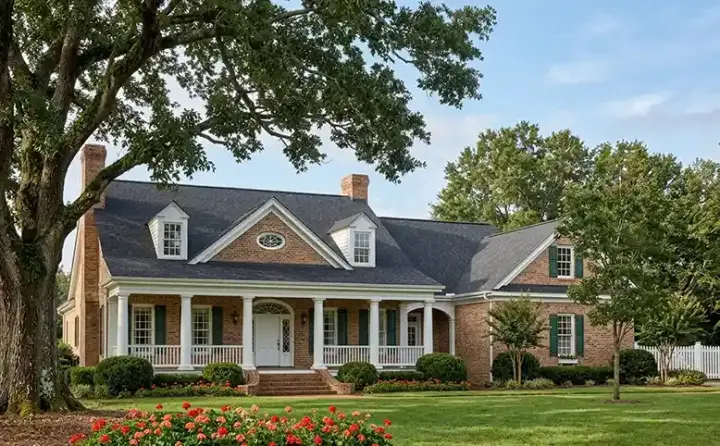 French Country house plans 57-194 - front exterior, 3,738 sq ft, 4 bed, 3 bath house plans | Monster House Plans