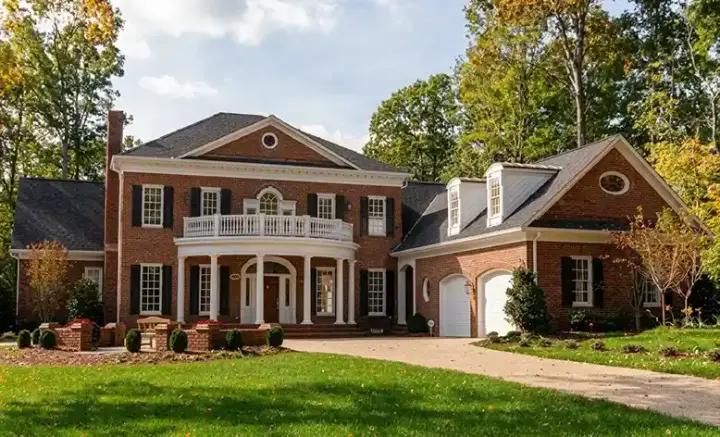 Georgian house plans 57-208 - front exterior, 3,946 sq ft, 4 bed, 3 bath house plans | Monster House Plans