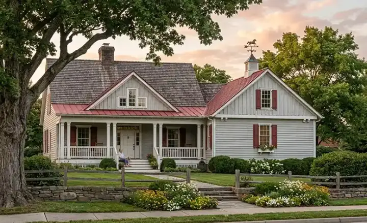 Cottage house plans 57-226 - front exterior, 2,012 sq ft, 4 bed, 3 bath house plans | Monster House Plans