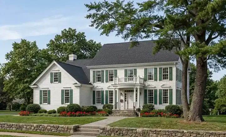 Southern Colonial house plans 57-241 - front exterior, 3,182 sq ft, 4 bed, 3 bath house plans | Monster House Plans