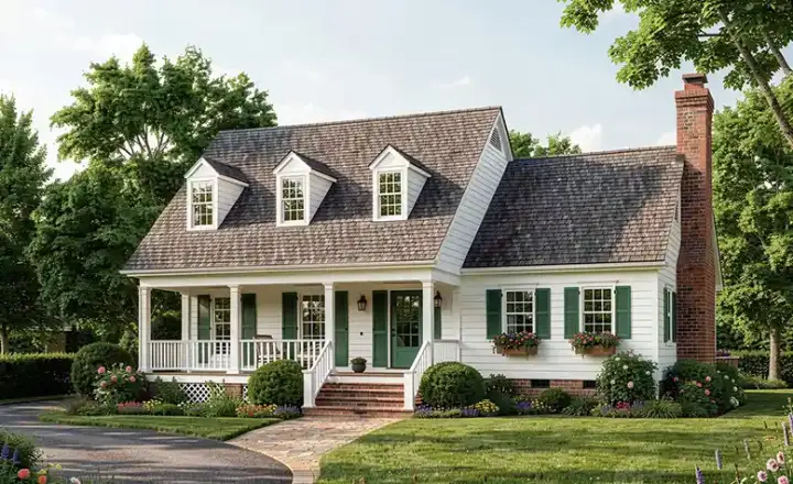 Country house plans 57-250 - front exterior, 2,181 sq ft, 3 bed, 2 bath house plans | Monster House Plans