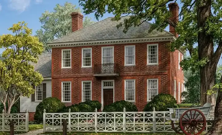 Colonial house plans 57-272 - front exterior, 3,893 sq ft, 4 bed, 4 bath house plans | Monster House Plans