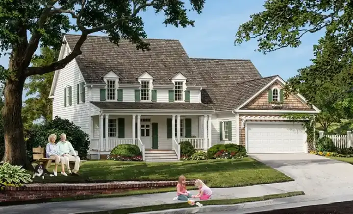 Country house plans 57-286 - front exterior, 2,657 sq ft, 4 bed, 3 bath house plans | Monster House Plans